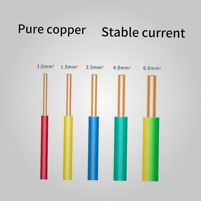 comprar Cable de cableado de la casa aislada de PVC de cobre de 300/500V 1mm2 1.5mm2 2.5mm2 4mm2 6mm2 10mm2 online manufacture