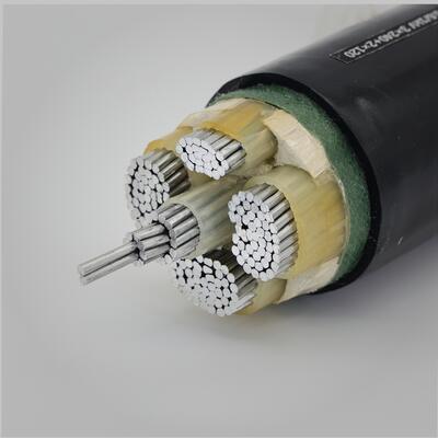 comprar Cabos de alimentação de liga de alumínio YJLV 0.6/1kV com isolamento XLPE e blindagem de fita de aço para aplicações 3+1 Core e 4 Core online manufacture